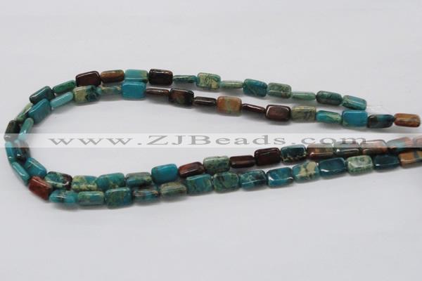 CDS22 16 inches 8*12mm rectangle dyed serpentine jasper beads wholesale