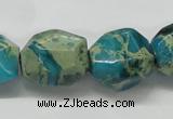 CDS24 16 inches 15*20mm nuggets dyed serpentine jasper beads wholesale