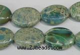 CDS274 15.5 inches 15*20mm oval dyed serpentine jasper beads