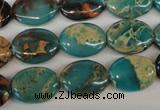 CDS35 15.5 inches 12*16mm oval dyed serpentine jasper beads