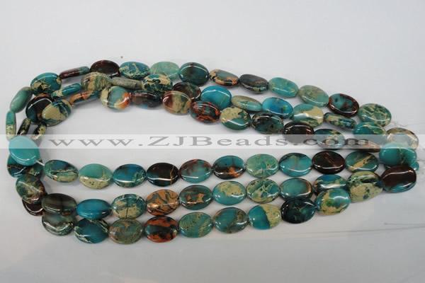 CDS35 15.5 inches 12*16mm oval dyed serpentine jasper beads