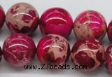 CDT05 15.5 inches 18mm round dyed aqua terra jasper beads