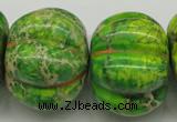 CDT150 15.5 inches 25*34mm pumpkin dyed aqua terra jasper beads