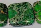 CDT196 15.5 inches 34*34mm square dyed aqua terra jasper beads