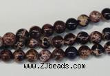 CDT361 15.5 inches 6mm round dyed aqua terra jasper beads