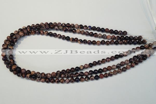 CDT361 15.5 inches 6mm round dyed aqua terra jasper beads