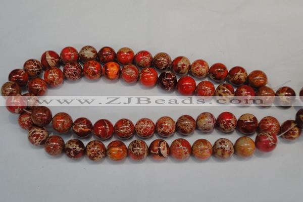 CDT495 15.5 inches 14mm round dyed aqua terra jasper beads