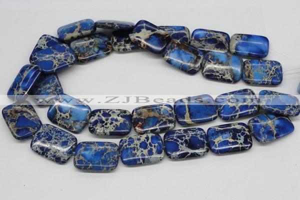 CDT57 15.5 inches 22*30mm rectangle dyed aqua terra jasper beads