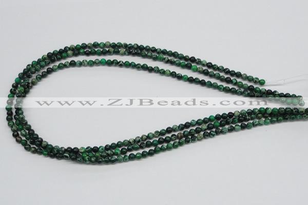 CDT68 15.5 inches 4mm round dyed aqua terra jasper beads