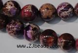 CDT697 15.5 inches 12mm round dyed aqua terra jasper beads