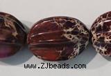 CDT701 15.5 inches 22*28mm star fruit shaped dyed aqua terra jasper beads