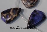 CDT724 Top-drilled 16*24mm flat teardrop dyed aqua terra jasper beads