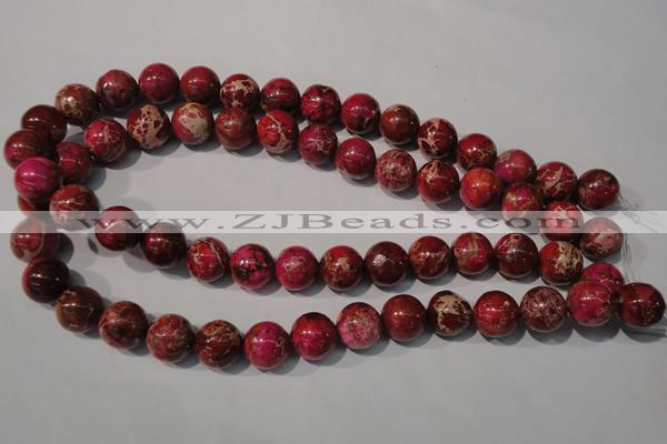 CDT762 15.5 inches 14mm round dyed aqua terra jasper beads