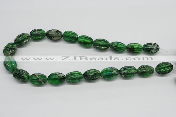 CDT77 15.5 inches 14*20mm star fruit shaped dyed aqua terra jasper beads