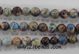 CDT812 15.5 inches 6mm round dyed aqua terra jasper beads wholesale