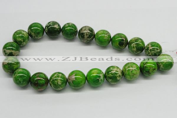 CDT85 15.5 inches 20mm round dyed aqua terra jasper beads