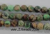 CDT851 15.5 inches 6mm round dyed aqua terra jasper beads wholesale