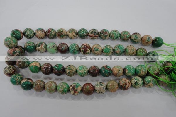 CDT854 15.5 inches 12mm round dyed aqua terra jasper beads wholesale