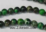 CDT956 15.5 inches 8mm round dyed aqua terra jasper beads