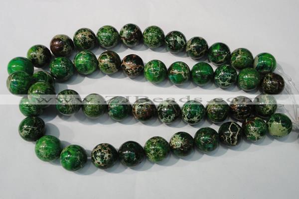 CDT958 15.5 inches 18mm round dyed aqua terra jasper beads