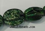 CDT967 10*15mm - 24*33mm star fruit shaped dyed aqua terra jasper beads