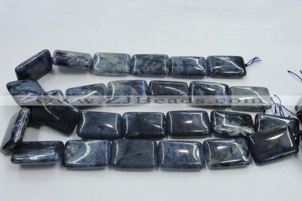 CDU04 15.5 inches 22*32mm rectangle natural blue dumortierite beads