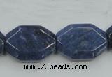 CDU06 15.5 inches 18*25mm octagonal natural blue dumortierite beads