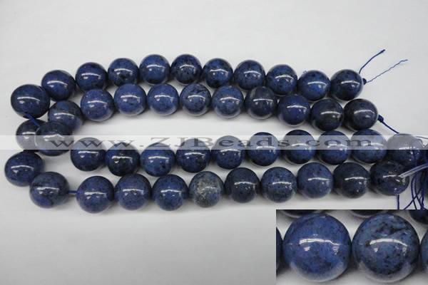 CDU106 15.5 inches 16mm round blue dumortierite beads wholesale