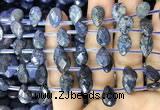 CDU221 Top drilled 8*12mm faceted briolette dumortierite beads