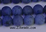 CDU303 15.5 inches 10mm round matte blue dumortierite beads
