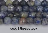 CDU308 15.5 inches 4mm faceted round blue dumortierite beads