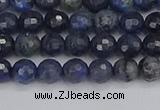 CDU315 15.5 inches 4mm faceted round blue dumortierite beads