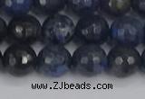 CDU318 15.5 inches 10mm faceted round blue dumortierite beads