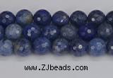 CDU322 15.5 inches 4mm faceted round blue dumortierite beads