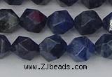 CDU331 15.5 inches 8mm faceted nuggets blue dumortierite beads