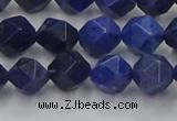 CDU337 15.5 inches 8mm faceted nuggets blue dumortierite beads