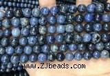 CDU352 15.5 inches 8mm round blue dumortierite beads wholesale