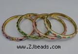 CEB114 6mm width gold plated alloy with enamel bangles wholesale
