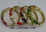 CEB122 16mm width gold plated alloy with enamel bangles wholesale