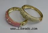 CEB125 16mm width gold plated alloy with enamel bangles wholesale