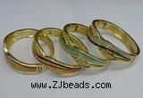 CEB130 17mm width gold plated alloy with enamel bangles wholesale