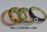 CEB131 16mm width gold plated alloy with enamel bangles wholesale