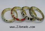 CEB134 16mm width gold plated alloy with enamel bangles wholesale