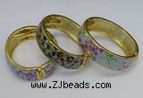 CEB141 20mm width gold plated alloy with enamel bangles wholesale