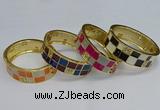 CEB142 20mm width gold plated alloy with enamel bangles wholesale