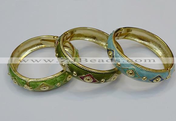 CEB144 18mm width gold plated alloy with enamel bangles wholesale