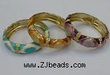 CEB158 17mm width gold plated alloy with enamel bangles wholesale