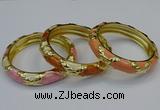 CEB172 13mm width gold plated alloy with enamel bangles wholesale