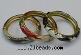 CEB178 13mm width gold plated alloy with enamel bangles wholesale