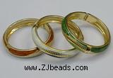 CEB181 13mm width gold plated alloy with enamel bangles wholesale